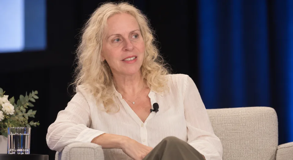 Dr. Jutta Vogt speaking on a panel